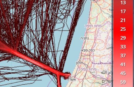 נתוני תנועת האוניות מול חופי ישראל